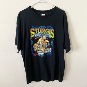 Vintage Sturgis 2005 motorcycle biker South Dakota graphic T-shirt mens XL